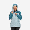 Women Winter Jacket for Hiking SH500 -10°C Teal