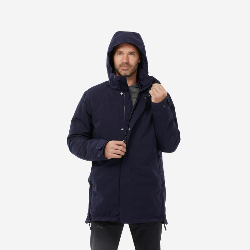 Geacă Parka Iarnă Impermeabilă Drumeție pe zăpadă NH500 -10°C Albastru Bărbați