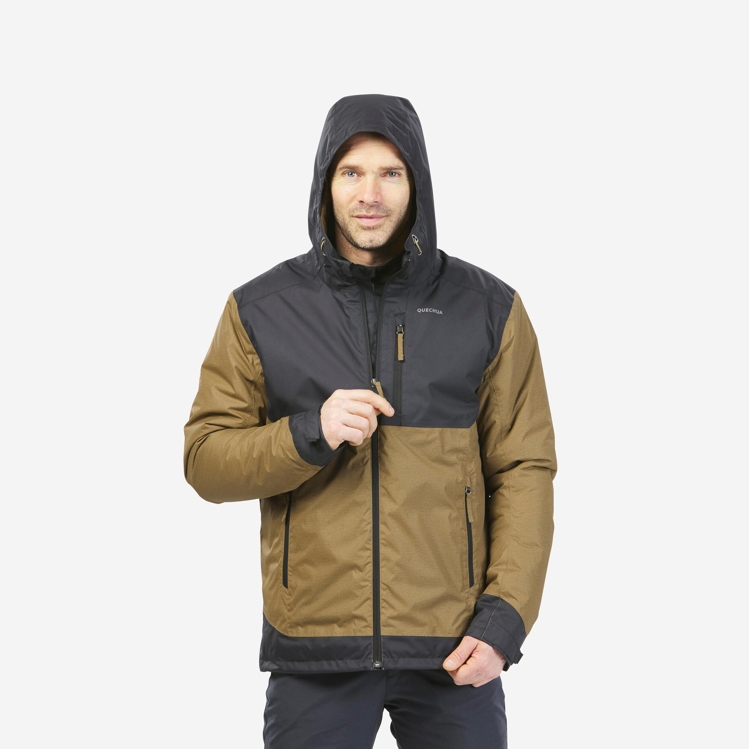 Men s hiking waterproof winter jacket SH500 10 C