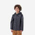 Kids’ waterproof hiking jacket with zip, 7-15 years MH100 - Grey/Black