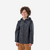 Veste imperméable de randonnée - MH100 zip - Noir - enfant 7-15 ans