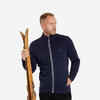 Men’s Fleece Merino Wool Ski Jacket - 500 Warm - Navy/White