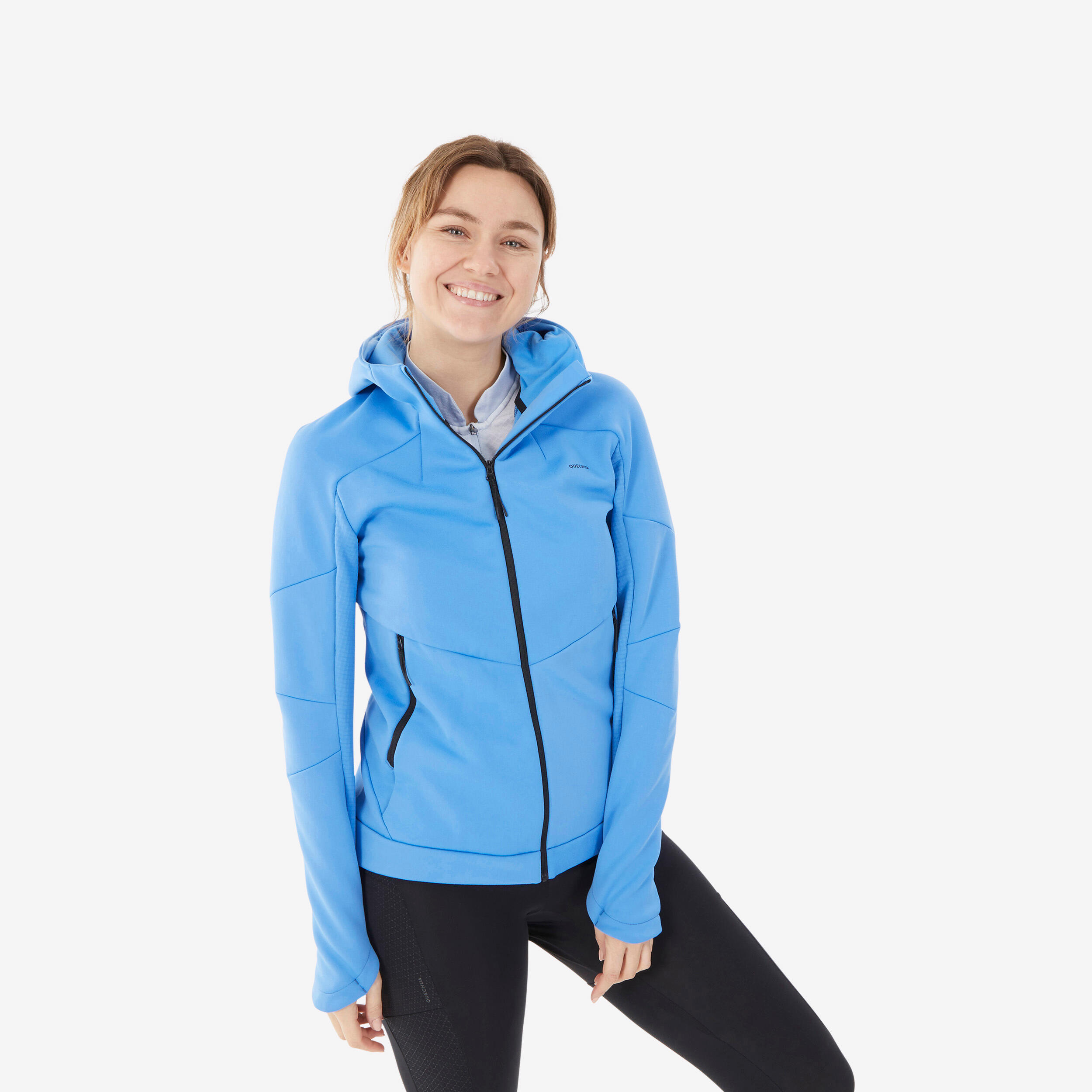 QUECHUA Women’s Hiking Fleece Jacket - MH520 Hood