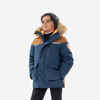 Modra in rjava topla in vodoodporna pohodniška jakna SH900 za otroke 