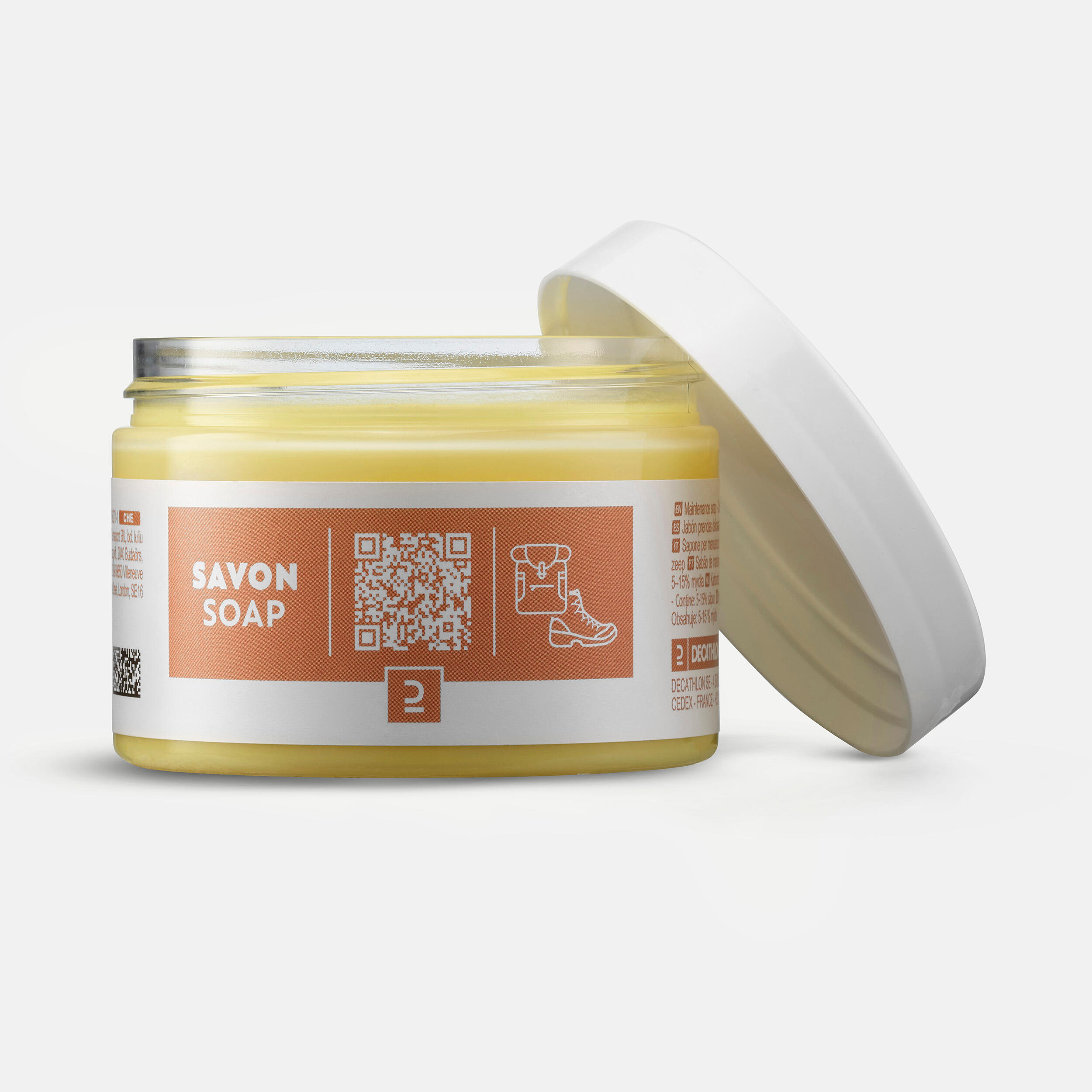 Decathlon Glycerinseife fest 150 ml für Schuhe und Ausrüstung aus Leder | 03583787127599 Decathlon Glycerinseife fest 150 ml für Schuhe und Ausrüstung aus Leder | 03583787127599