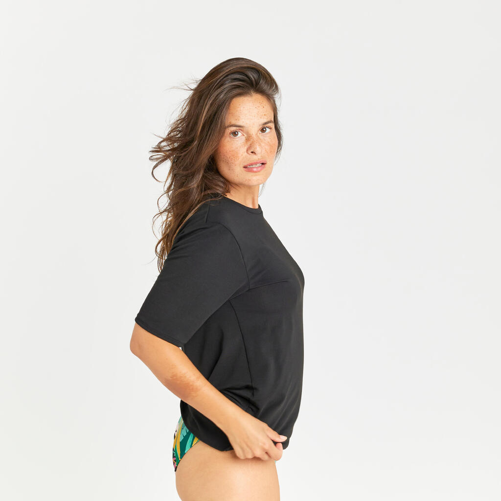 Women's Short-Sleeved UV Protection T-Shirt - Emily Black