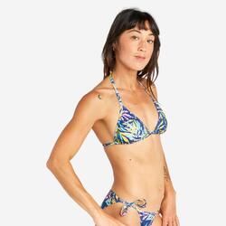 Haut de maillot triangle surf fleuri Femme - Mae prairie multicolore