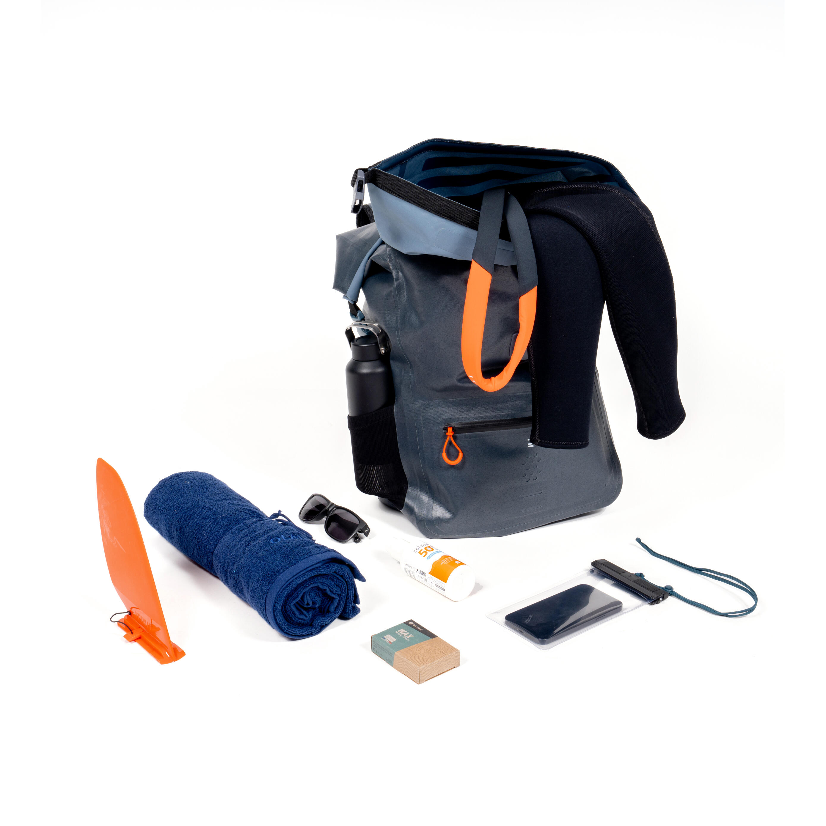 Waterproof backpacks, 2 sections (dry belongings, wet belongings) 35 L. 10/17