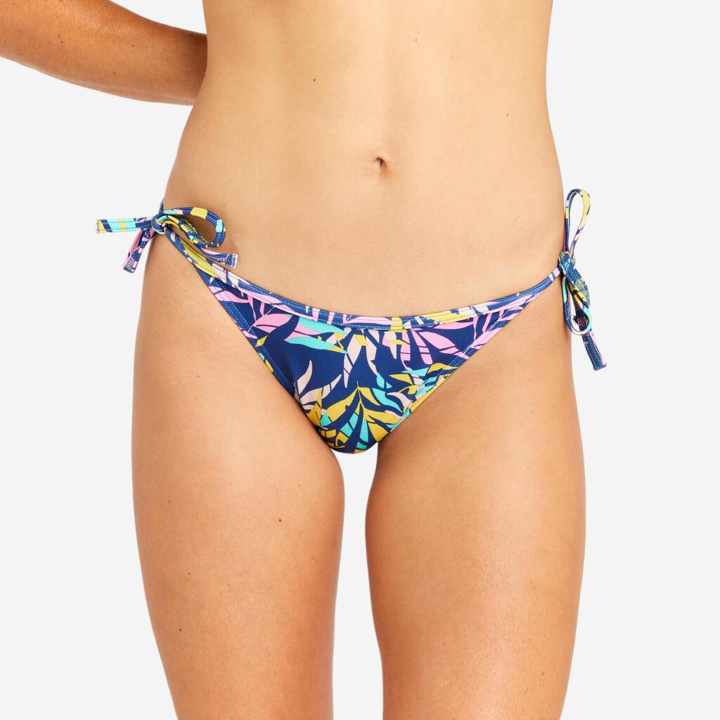 Bikini-Hose Damen seitlich geknotet Sofy Borabora blau