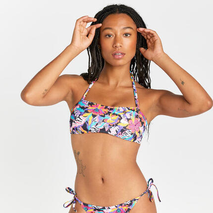 Top Bikini Mujer Bandeau relleno extraíble Turquesa
