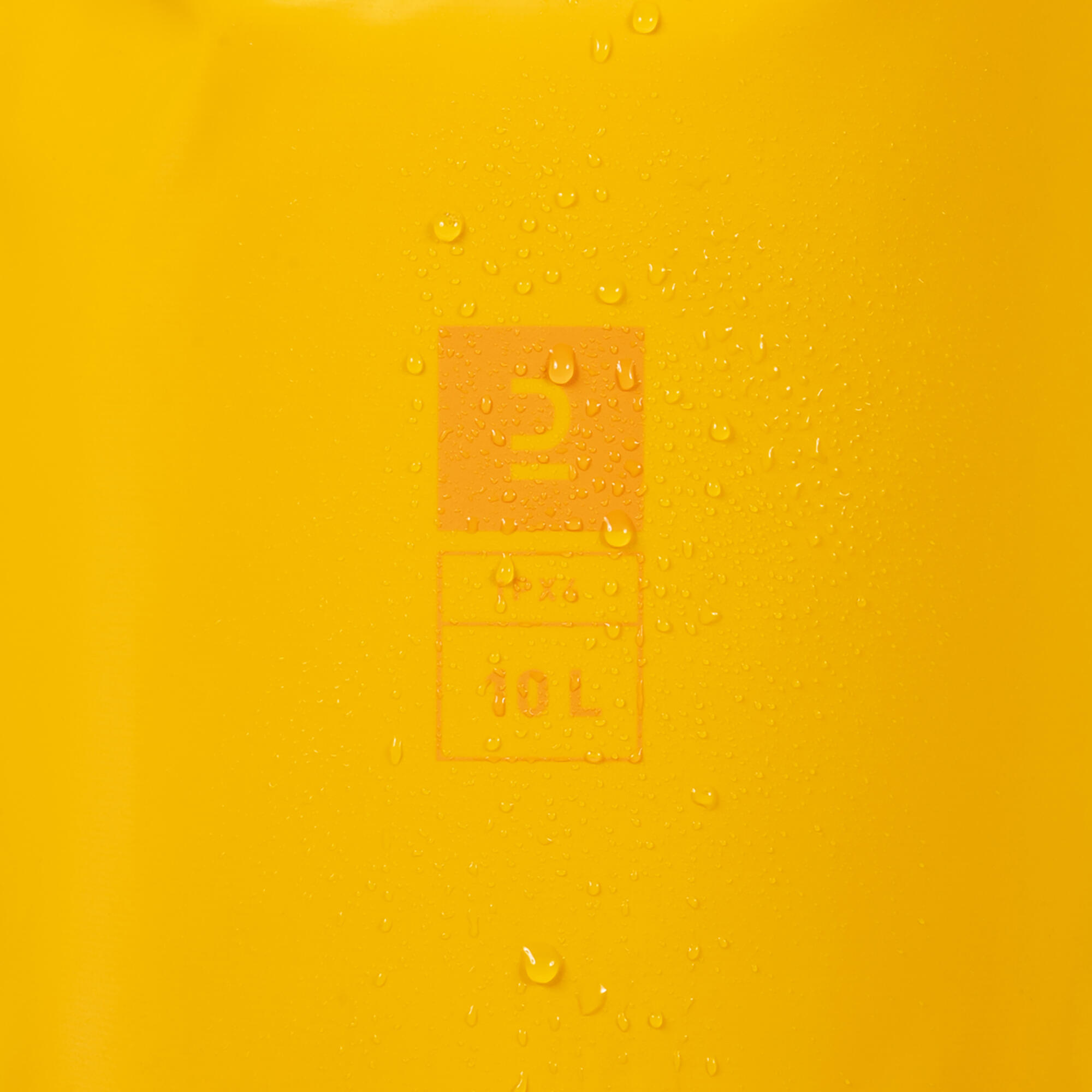Waterdichte tas IPX6 10 liter geel 6/8