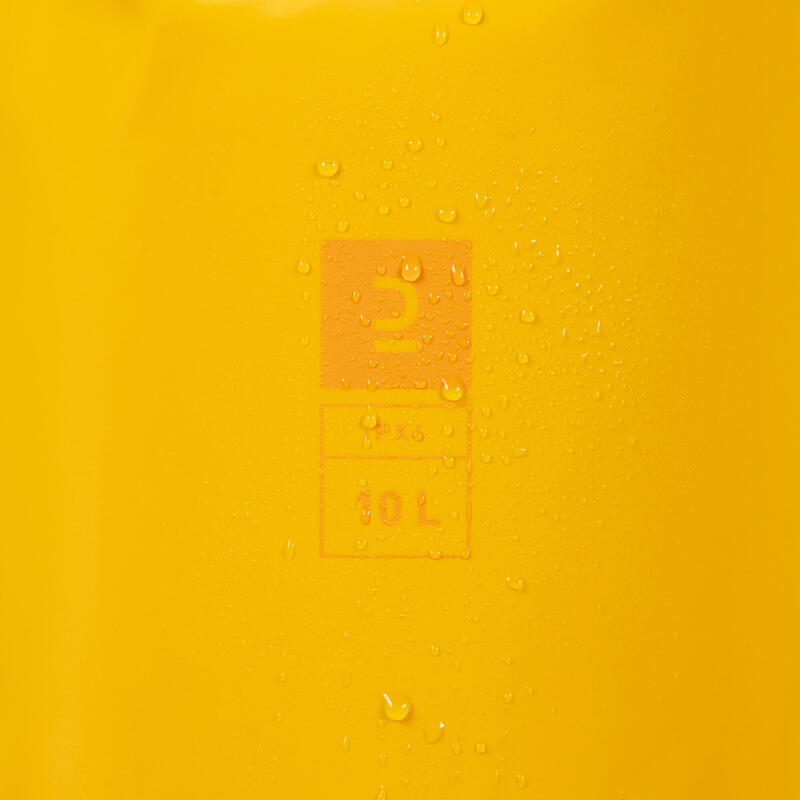 Sacca impermeabile IPX4 10 L gialla