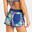 Kadın Kısa Deniz Şortu/Boardshort - Mavi - Palmiye Desenli - TINI