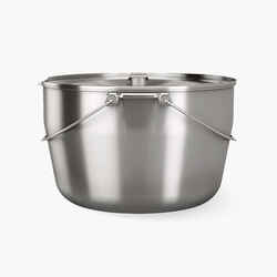 6-People Camping Cooking Pot - Stainless Steel - 5 Litres