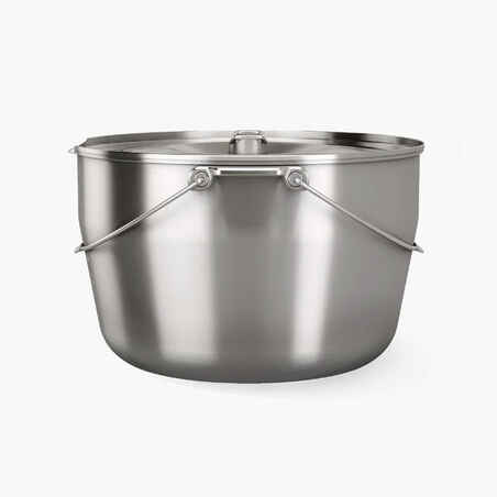 6-People Camping Cooking Pot - Stainless Steel - 5 Litres