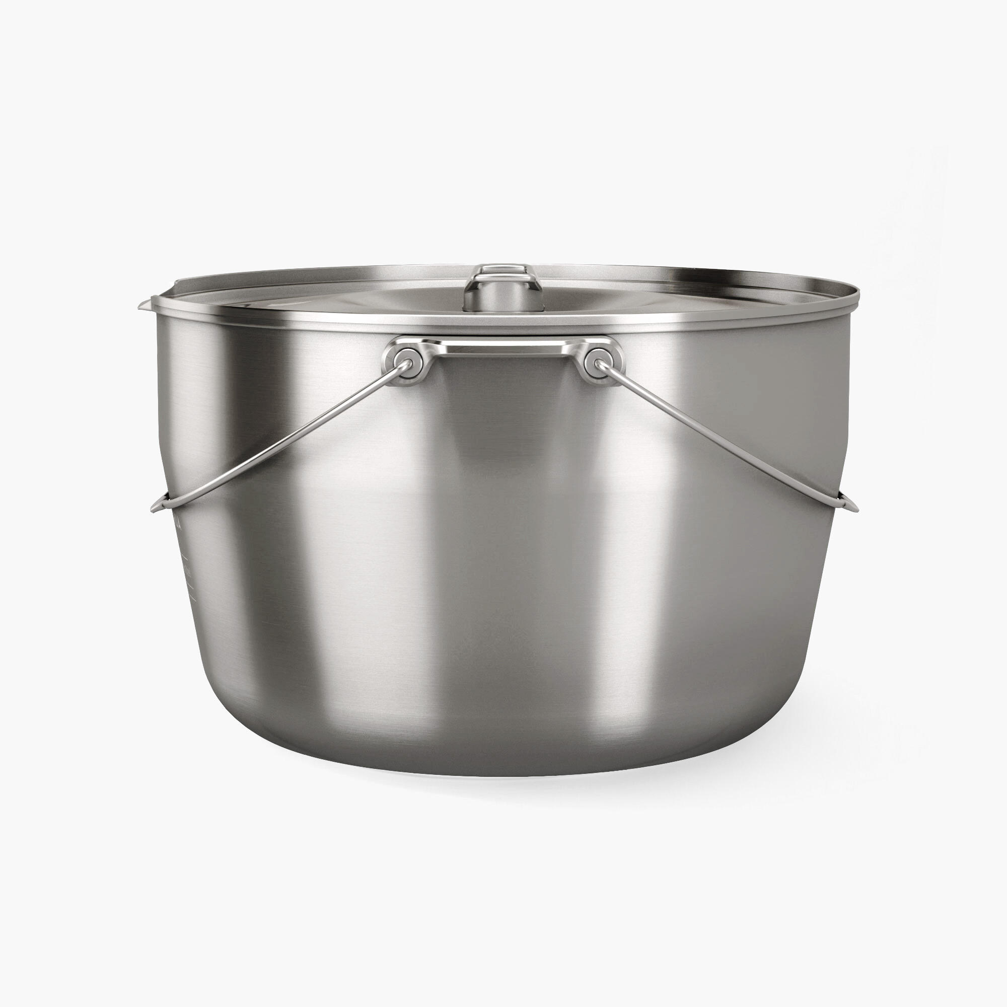 6-People Camping Cooking Pot - Stainless Steel - 5 Litres 6/9