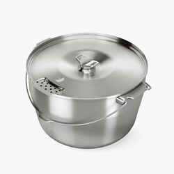 6-People Camping Cooking Pot - Stainless Steel - 5 Litres