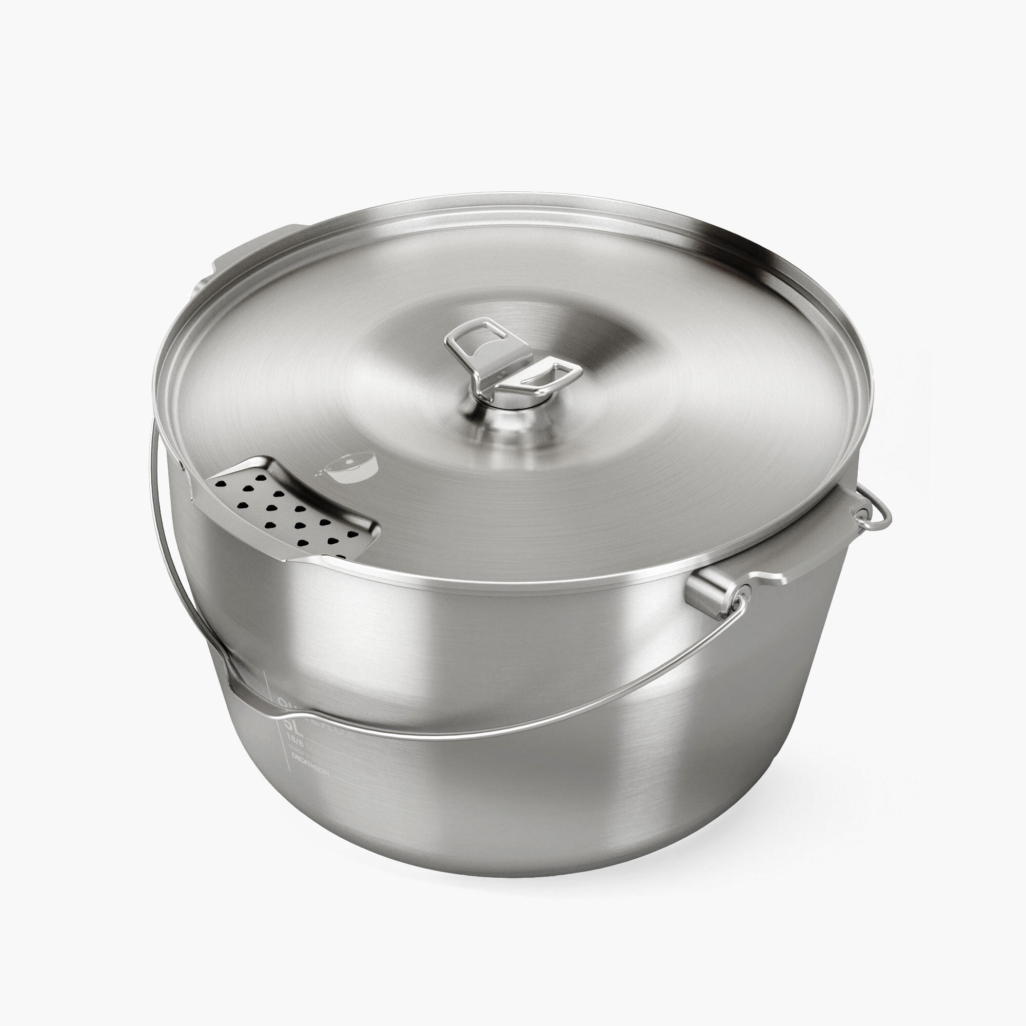 6-People Camping Cooking Pot - Stainless Steel - 5 Litres 5/9