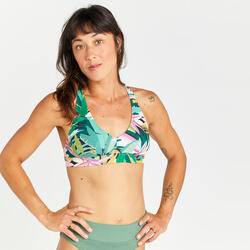 Top bikini Mujer deportivo espalda ajustable verde