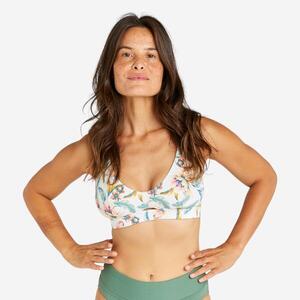 Top bikini Mujer deportivo espalda ajustable blanco