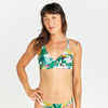 Bikini-Oberteil Bustier Damen - Bea Tropical grün