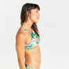 Women's bralette bikini top - Andrea tropical green