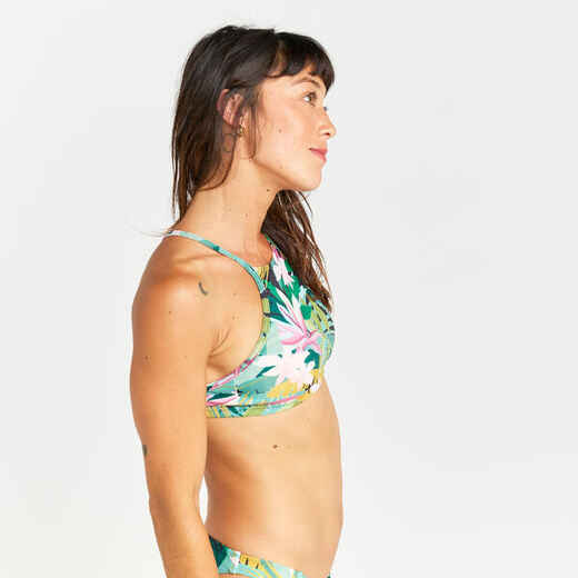 
      Women's bralette bikini top - Andrea tropical green
  