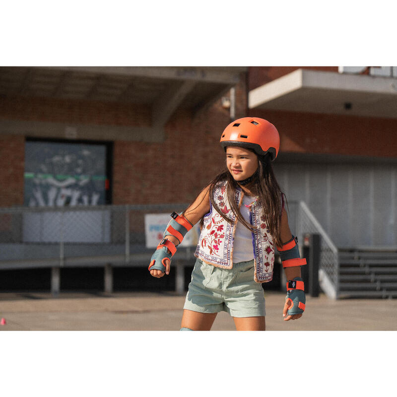 Set 3 perechi protecţii role/skateboard PLAY Verde Copii 