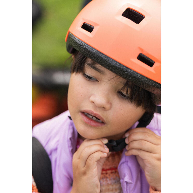 Casque enfant roller skateboard trottinette B100 Corail