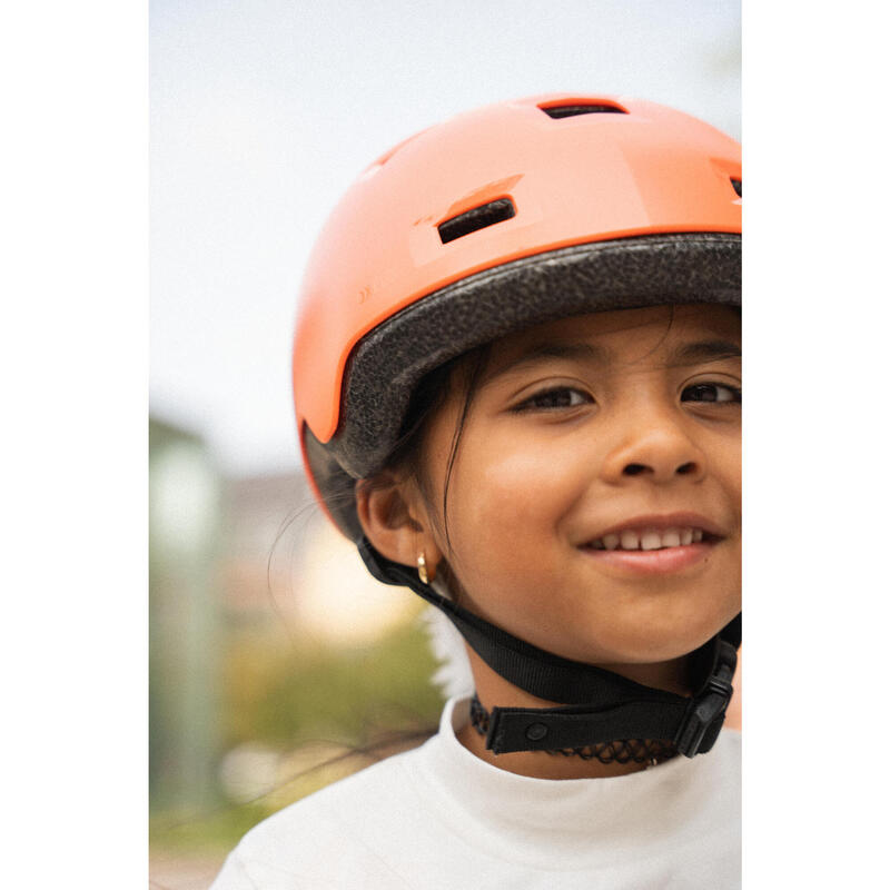 Casque enfant roller skateboard trottinette B100 Corail