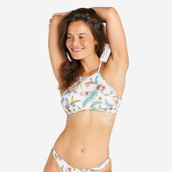 Haut de maillot de bain brassière Femme - Andrea belly blanc