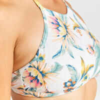 Women's bralette swimsuit top - Andrea belly white