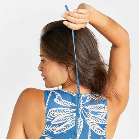 Women's bralette swimsuit top - Carla palmer blue