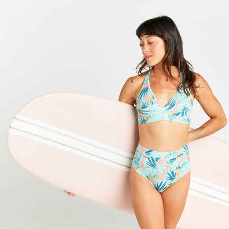Women's Swimsuit top bra - Ana leoplant turquoise