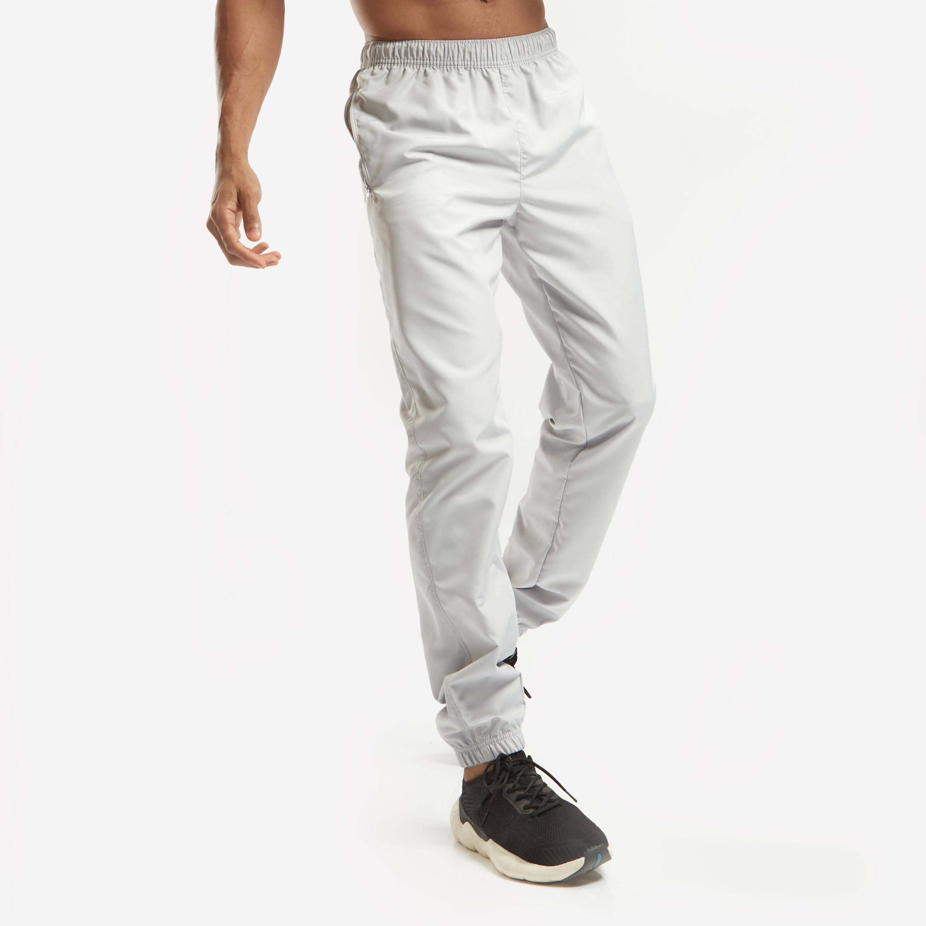 Men Gym Trackpants Slim Fit Jogger Style, Breathable, Quick Dry - Pearl Grey -  5