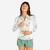 Tee shirt anti uv manches longues femme - 500 belly blanc