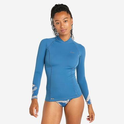Tee shirt anti uv manches longues femme - 900 palmer bleu