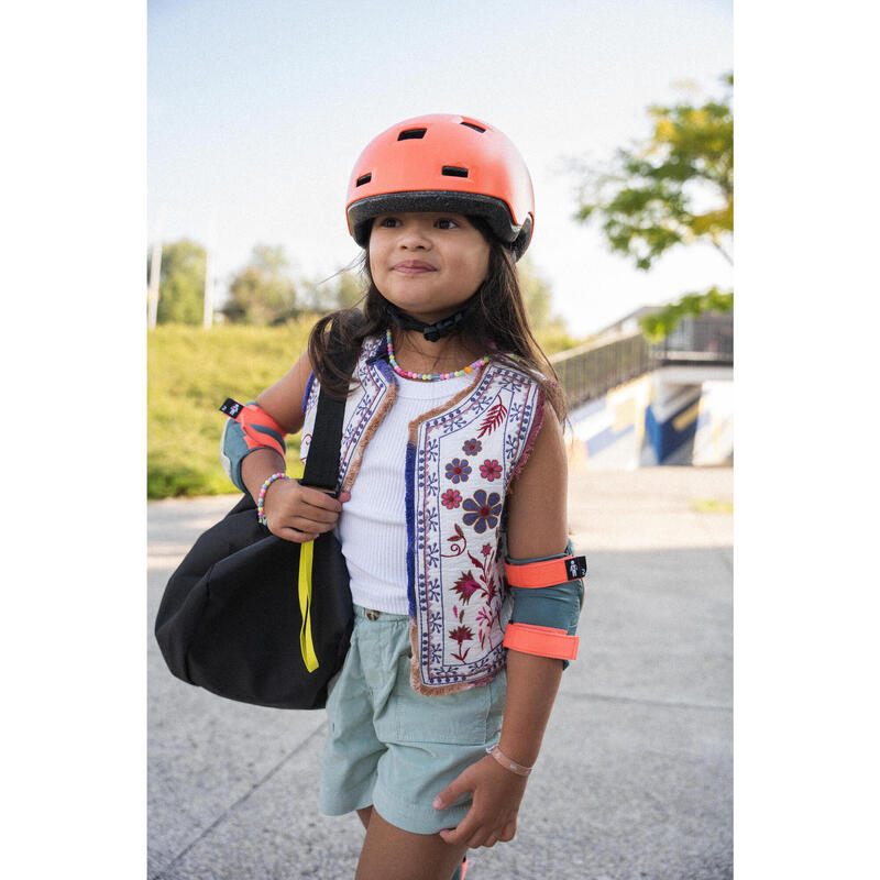 Set 3 perechi protecţii role/skateboard PLAY Verde Copii 