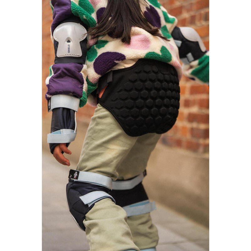 Proteção de glúteos e cóccix, ajustável para criança em patins, quad, skate