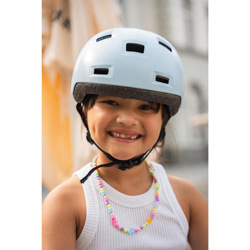 Casco Patines Patinete y Skate Niños Oxelo B100 Azul pastel