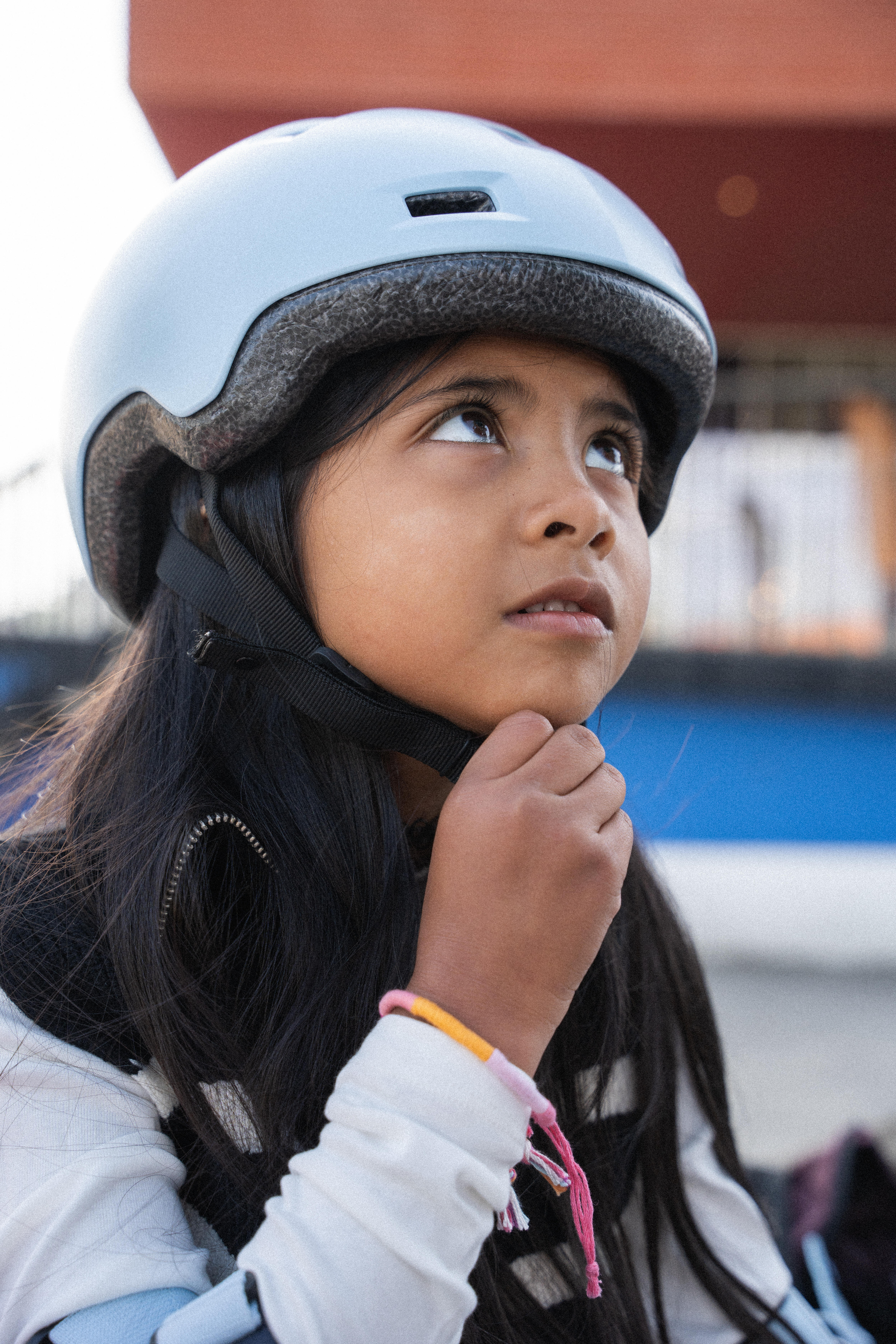 Kids Inline Skates Skateboard Scooter Helmet B100 Pastel Blue
