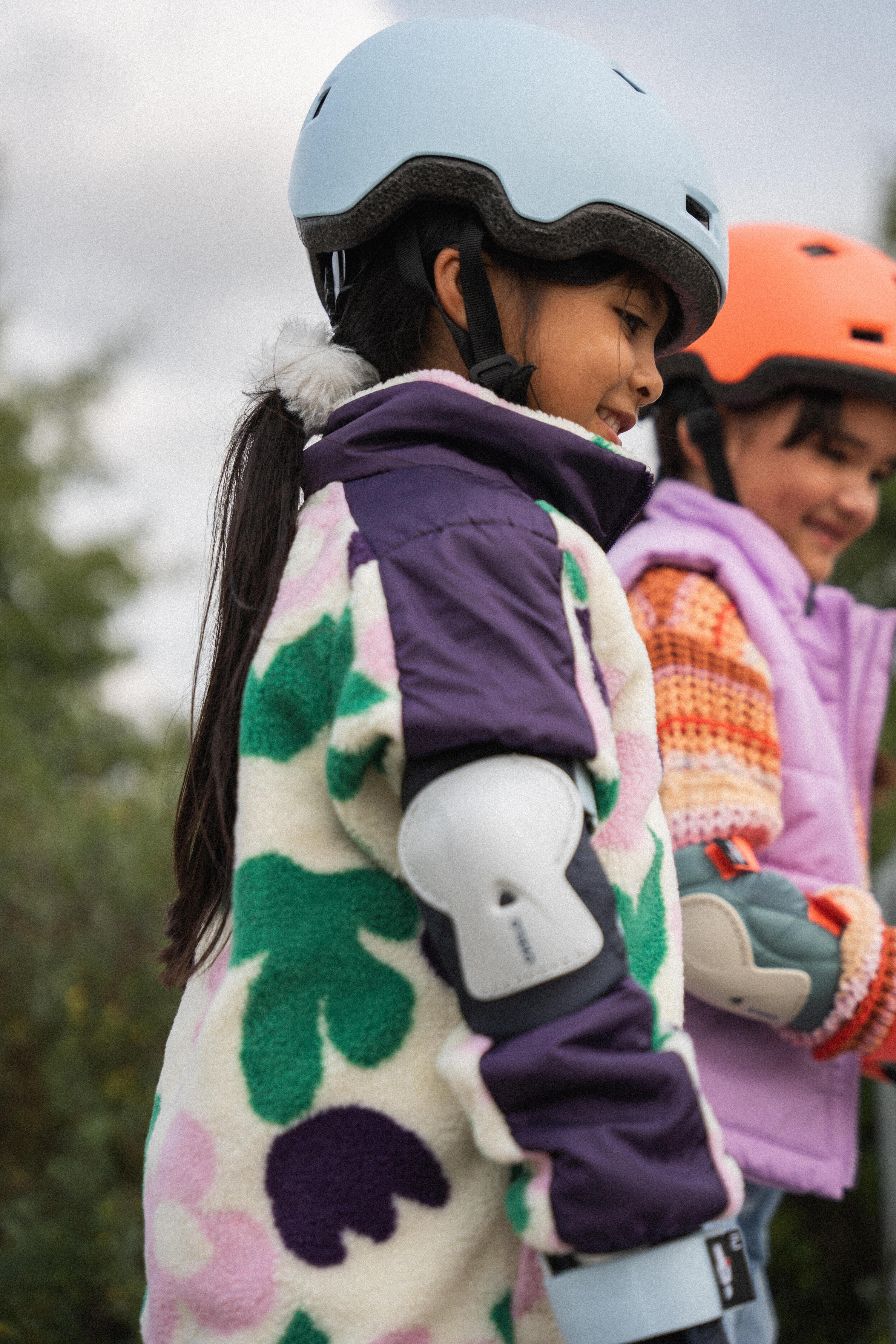 Set 3x2 protections roller trottinette skate enfant PLAY Bleu 16/19