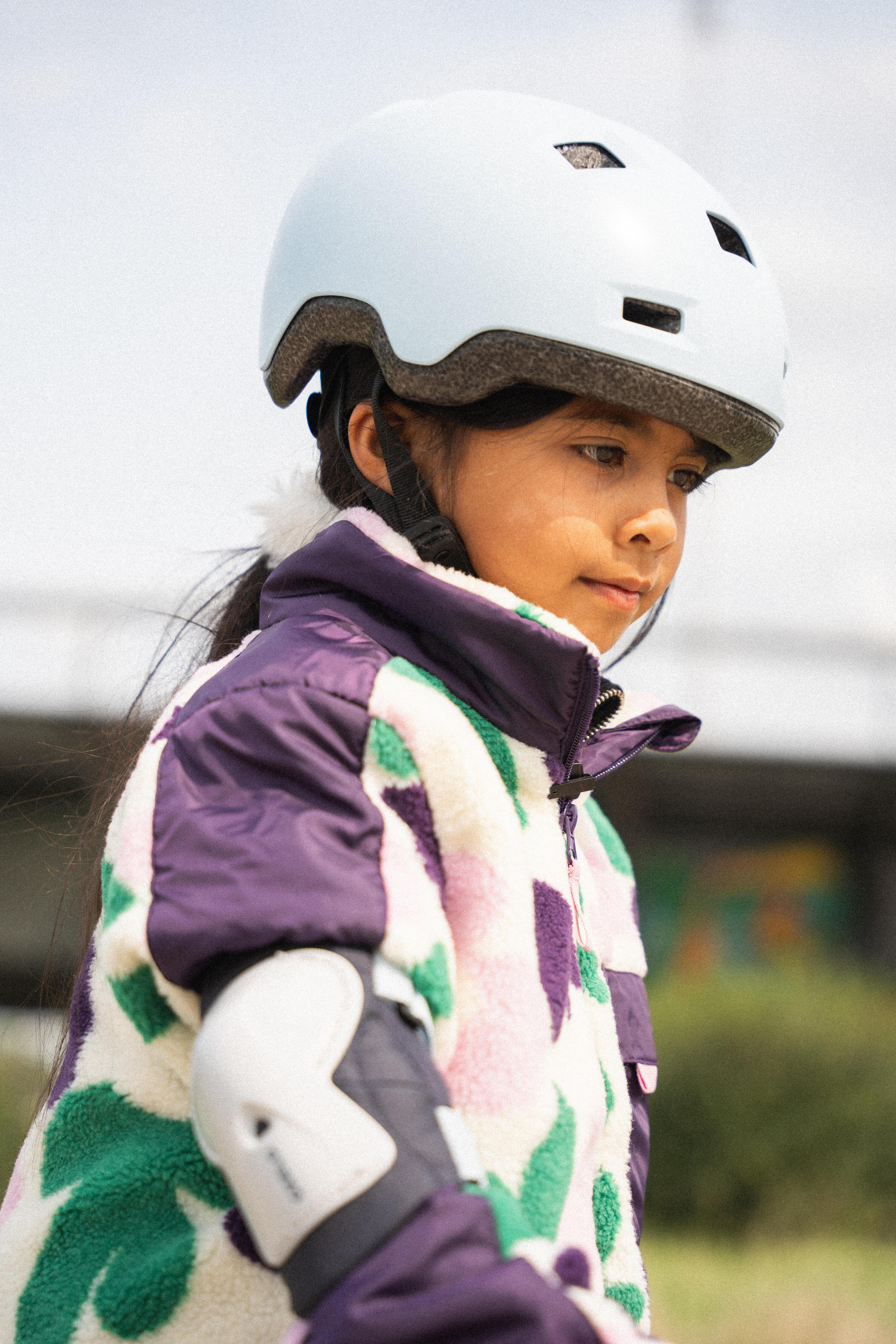 Set 3x2 protections roller trottinette skate enfant PLAY Bleu 15/19