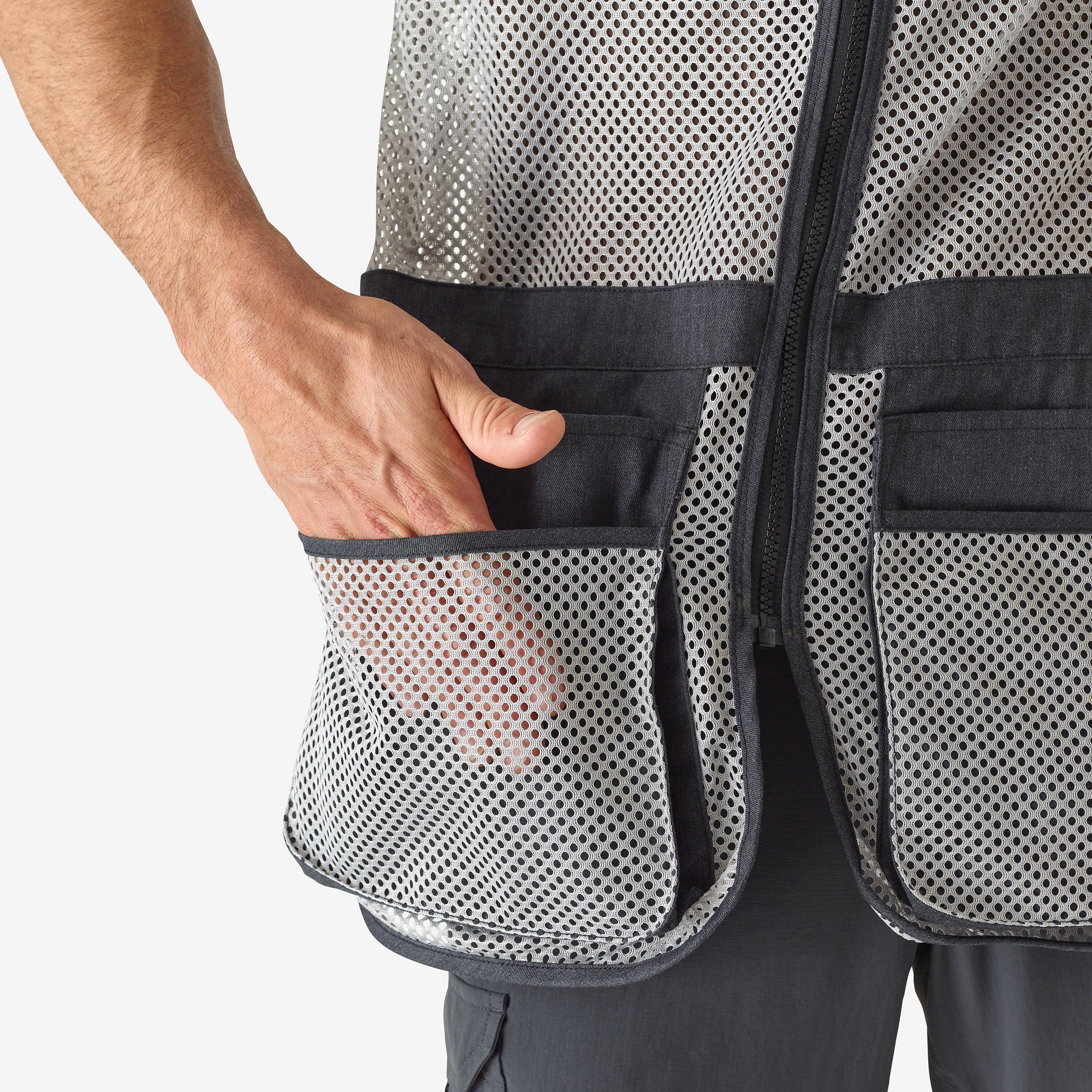 Ball Trap Yeleği - Siyah / Gri - 100 SOLOGNAC - Decathlon