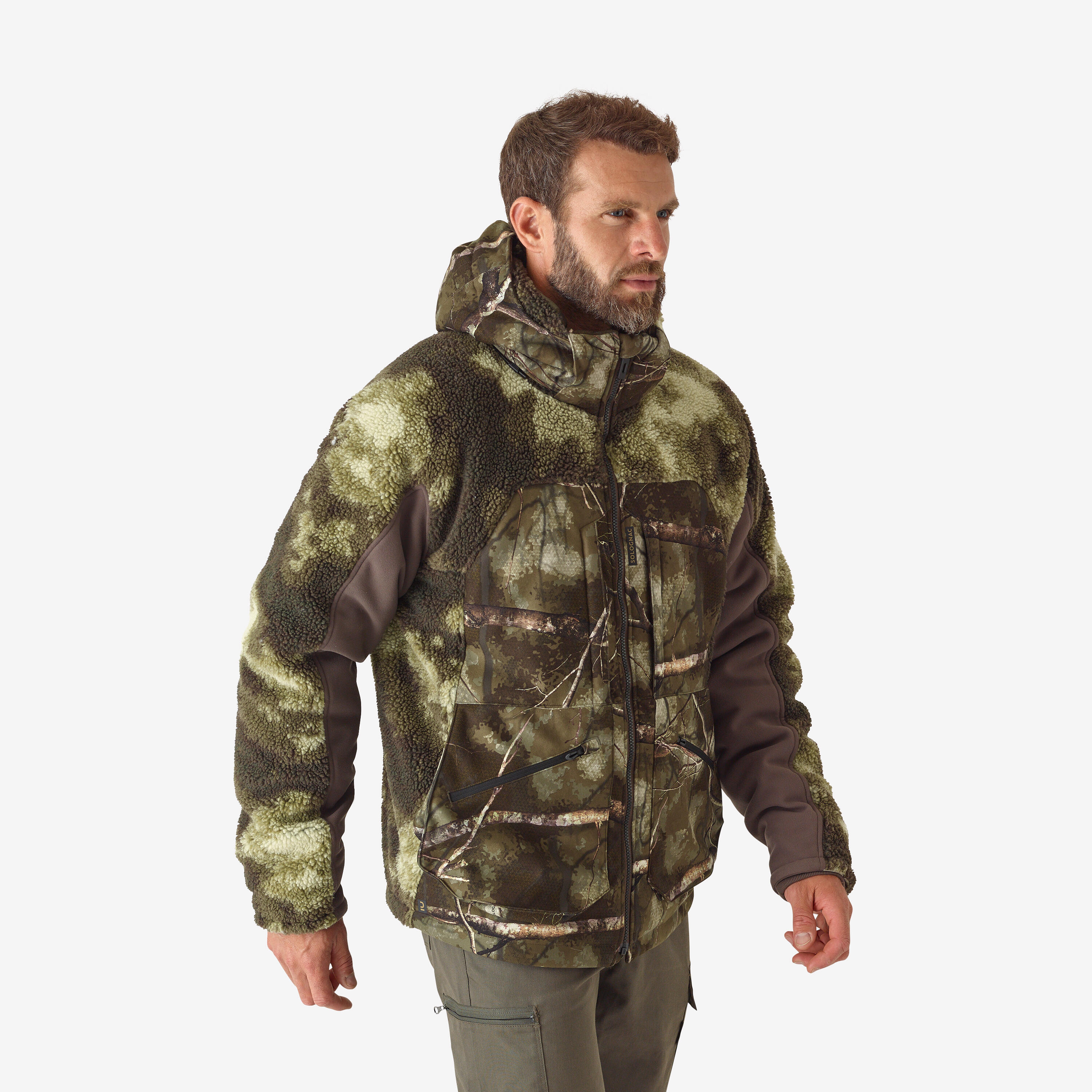 Waterproof Hunting Jacket - 100 Wetland Camo - Multi-colour - Solognac -  Decathlon