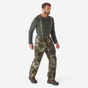 Pantalón Caza Tirantes Solognac 900 Camuflaje Treemetic Cálido Impermeable