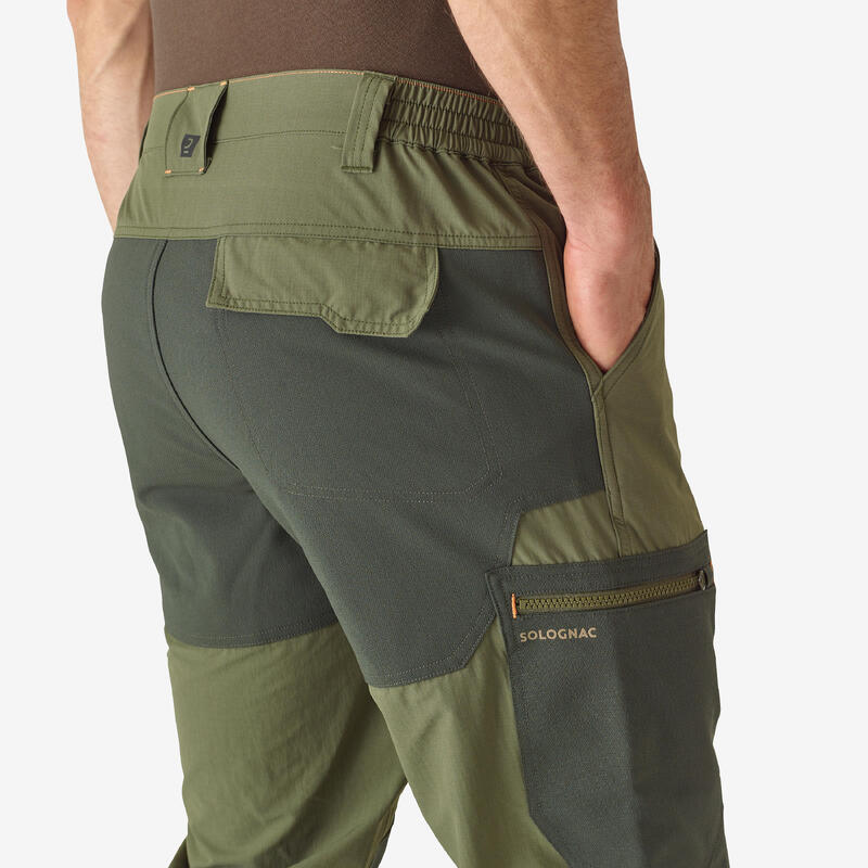 Pantalón De Caza Hombre Solognac 520 Verde Ligero Transpirable Resistente