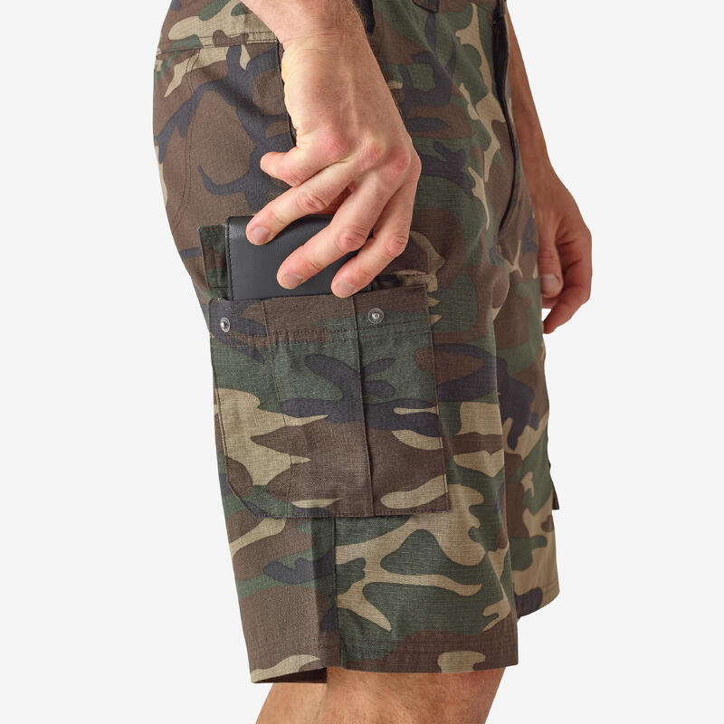 Jagdshorts/Bermuda Shorts 500 Cargo Camouflage grün