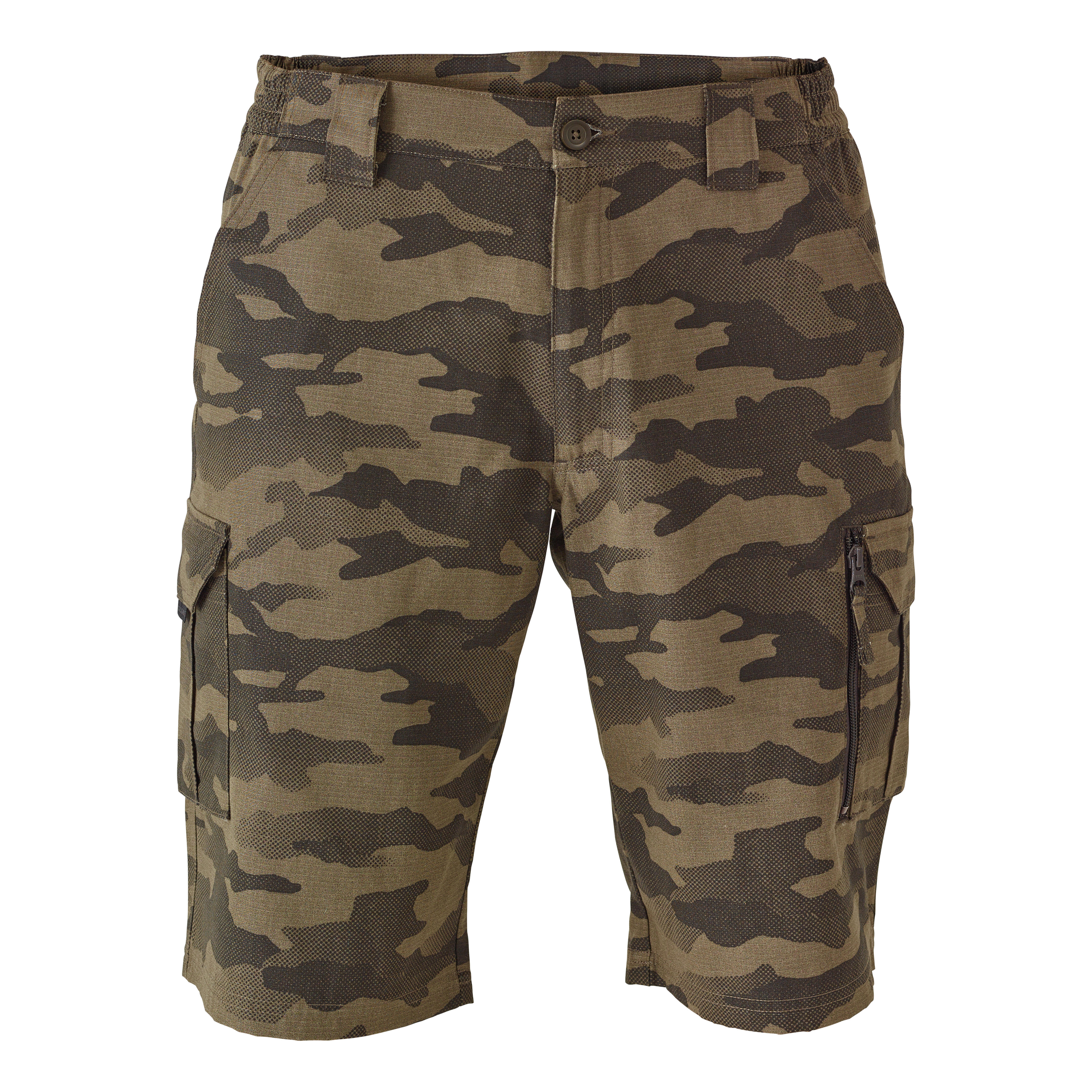 Bermuda cargo - 500 camouflage marron - SOLOGNAC