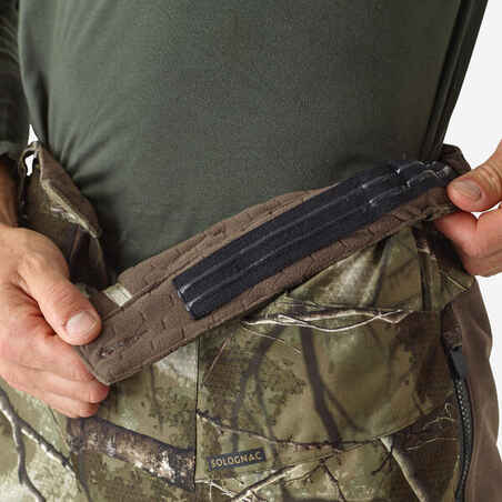 TROUSERS WITH STRAPS WARM WATERPROOF AND SILENT 900 TREEMETIC CAMOUFLAGE